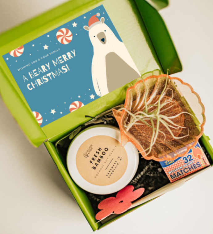 Wishing You A Beary Christmas Succulent Gift Box